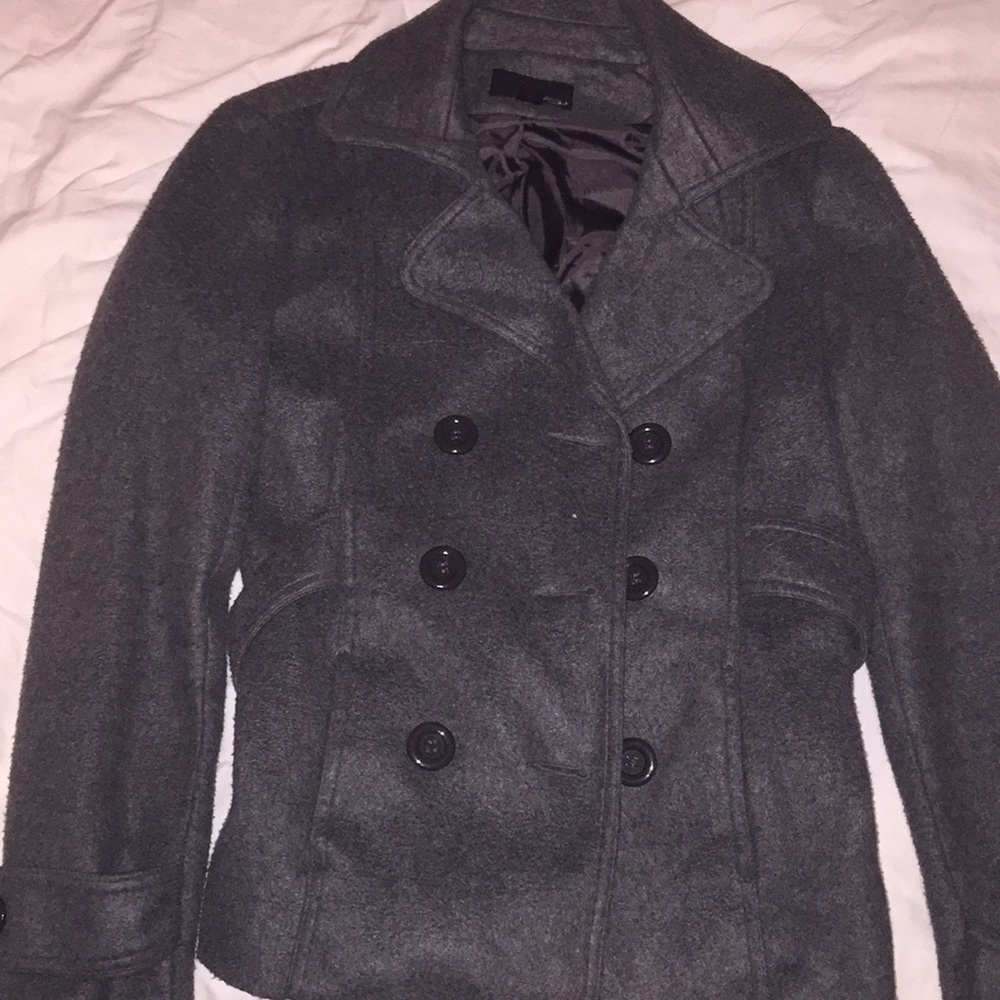 Dark grey pea coat